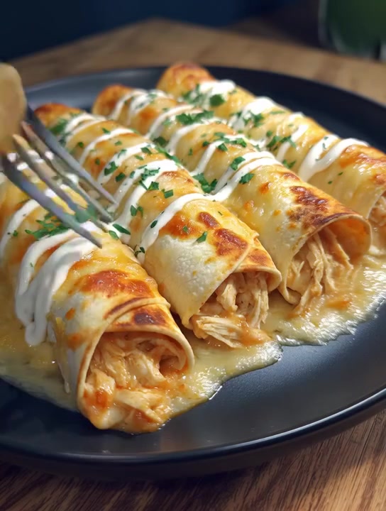 Baked Cream Cheese Chicken Taquitos