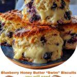 Blueberry Honey Butter “Swim” Biscuits
