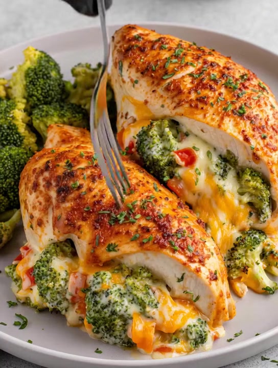 Broccoli Cheese Stuffed Chicken