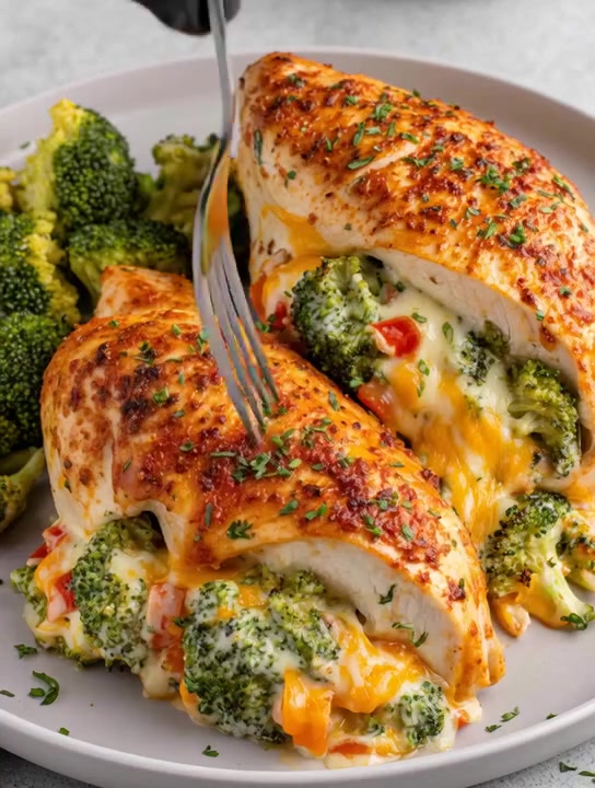 Broccoli Cheese Stuffed Chicken