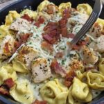 Chicken Alfredo Tortellini Bake