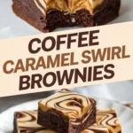 Coffee Caramel Swirl Brownies