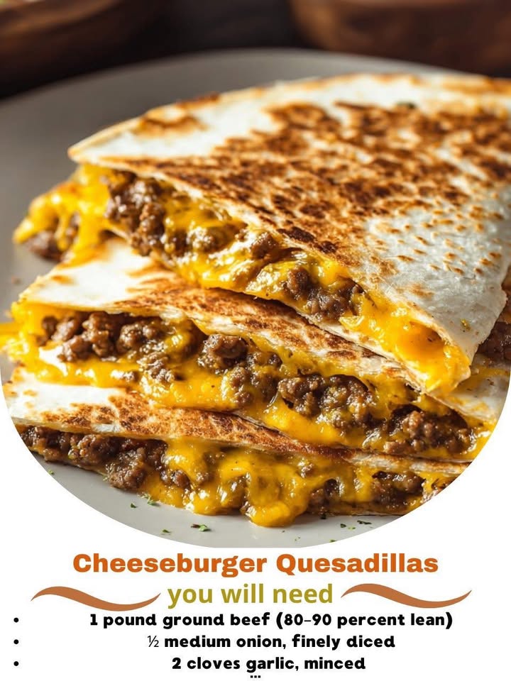 Quesadillas au cheeseburger