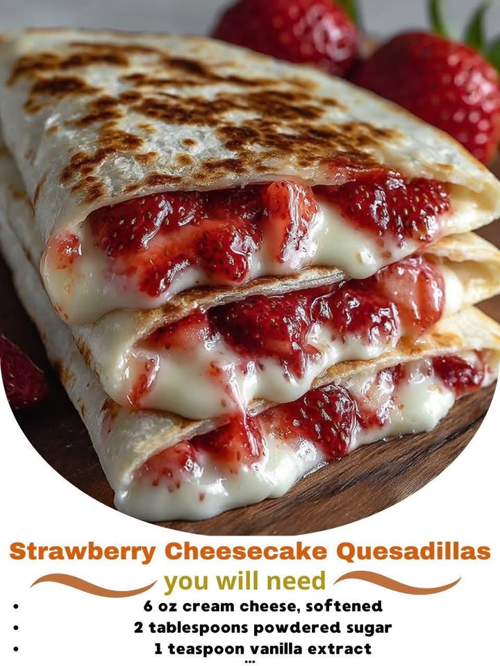 Strawberry Cheesecake Quesadillas