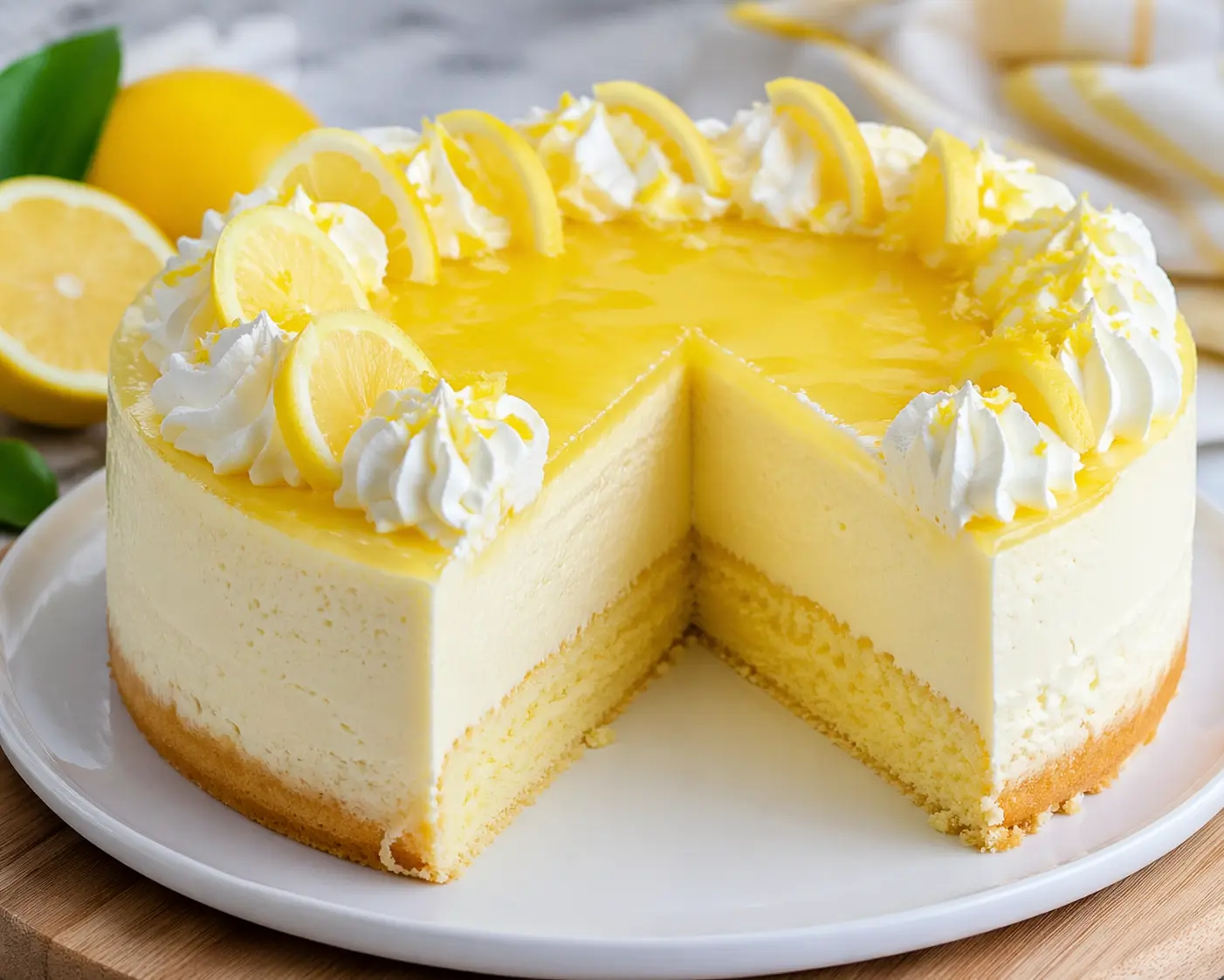 Easy Lemon Cheesecake cake