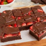Chocolate Covered Strawberry Brownies