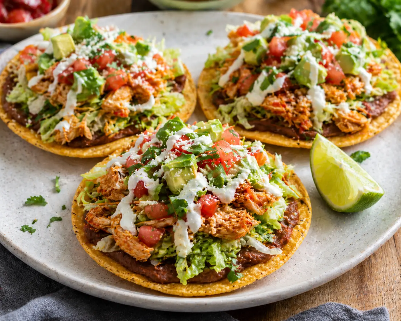 Tasty Rotisserie Chicken Tostadas