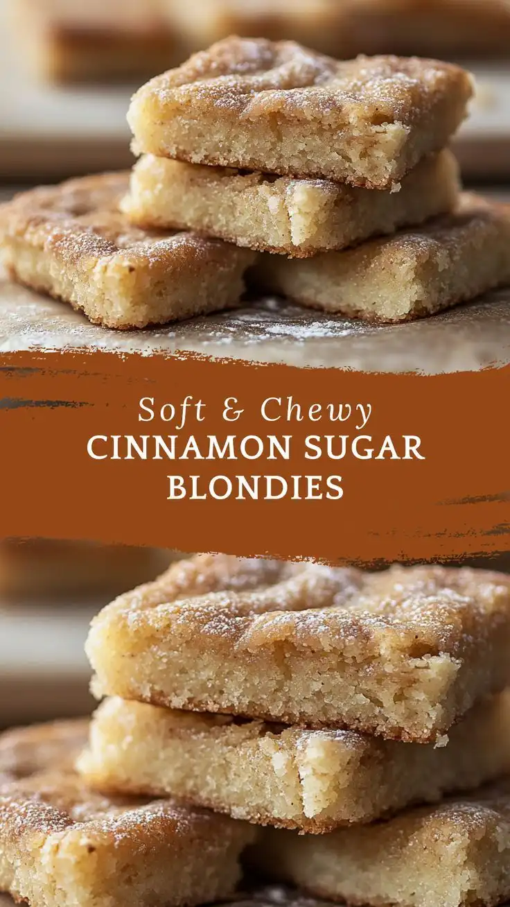 Easy Cinnamon Sugar Blondies – Sweet Fall Treat