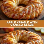 Homemade Apple Kringle with Vanilla Glaze – Easy Puff Pastry Dessert