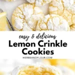 Lemon Crinkle Cookies - Herbs & Flour